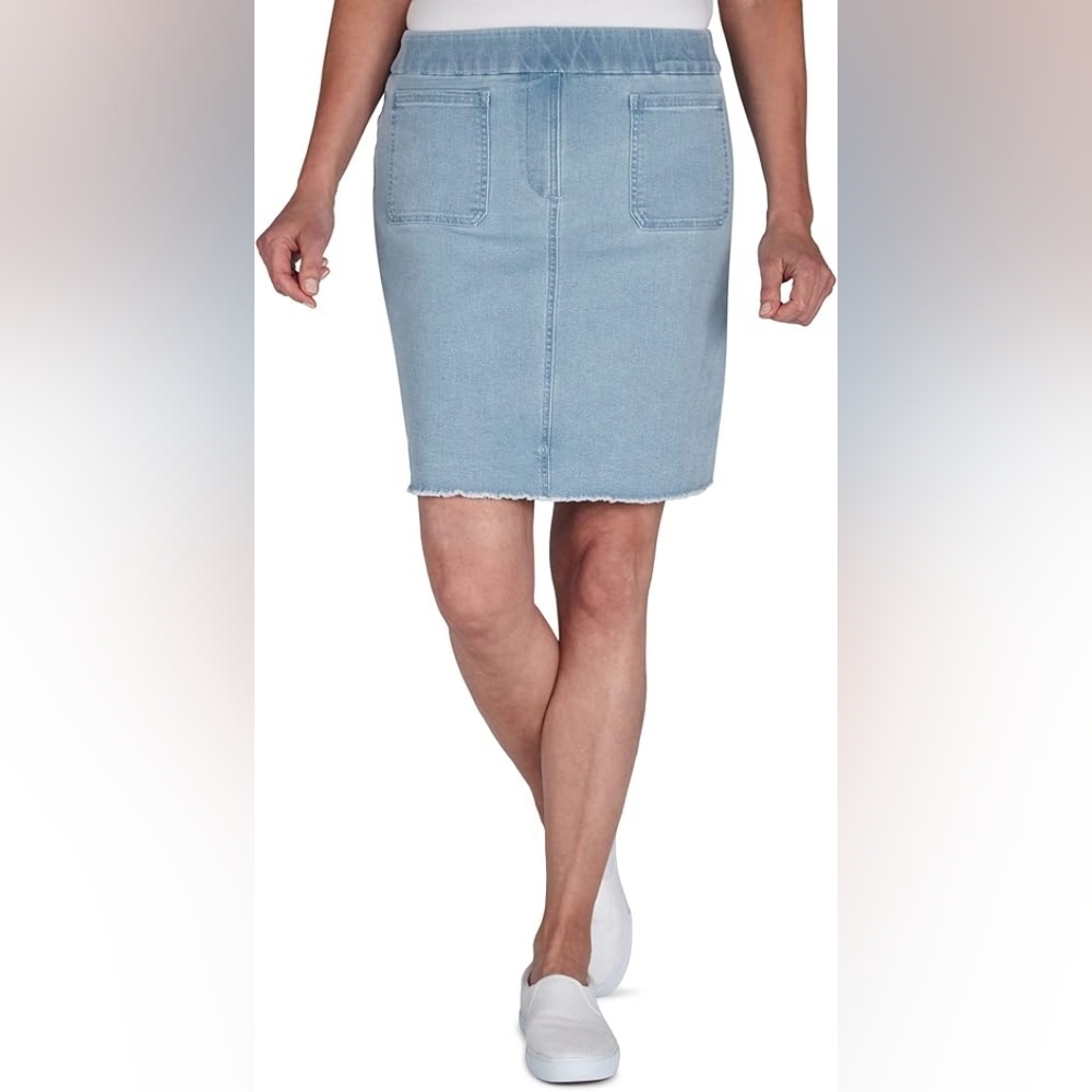 Ruby Rd. | Classic Light Soft Denim Skirt Skort | Size 16W |